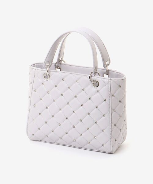 MAJESTIC LEGON（マジェスティックレゴン）の「ビジューキルティングハンドバッグ（ハンドバッグ・レディース・ブラック/サックスブルー/アイボリー・FREE）」の13枚目の写真