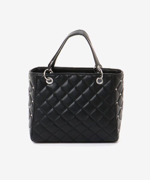 MAJESTIC LEGON（マジェスティックレゴン）の「ビジューキルティングハンドバッグ（ハンドバッグ・レディース・ブラック/サックスブルー/アイボリー・FREE）」の16枚目の写真