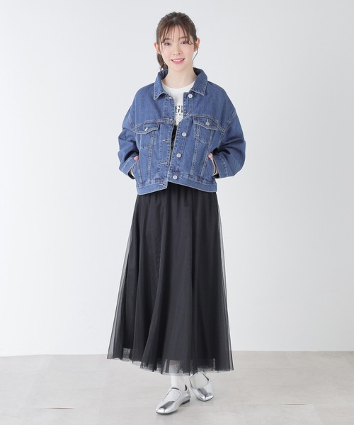 Honeys(ハニーズ)の「Gジャン/デニムジャケット(デニムジャケット・レディース・インディゴブルー/アイボリー/ライトインディゴブルー・L/S/LL/M)」の7枚目の写真