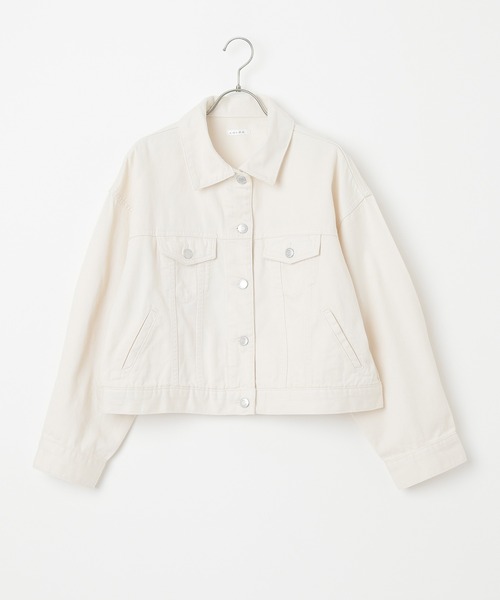 Honeys(ハニーズ)の「Gジャン/デニムジャケット(デニムジャケット・レディース・インディゴブルー/アイボリー/ライトインディゴブルー・L/S/LL/M)」の13枚目の写真