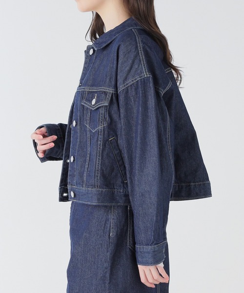 Honeys(ハニーズ)の「Gジャン/デニムジャケット(デニムジャケット・レディース・インディゴブルー/アイボリー/ライトインディゴブルー・L/S/LL/M)」の19枚目の写真