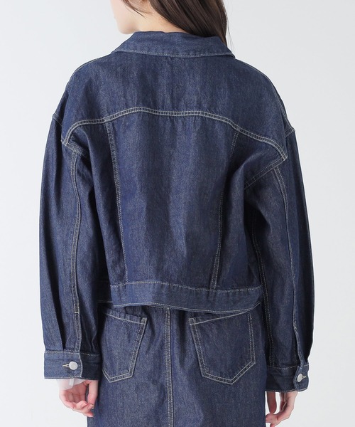 Honeys(ハニーズ)の「Gジャン/デニムジャケット(デニムジャケット・レディース・インディゴブルー/アイボリー/ライトインディゴブルー・L/S/LL/M)」の20枚目の写真