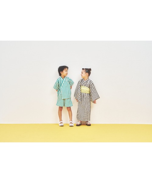 サッカーギンガム浴衣（浴衣）｜maarook（マルーク）