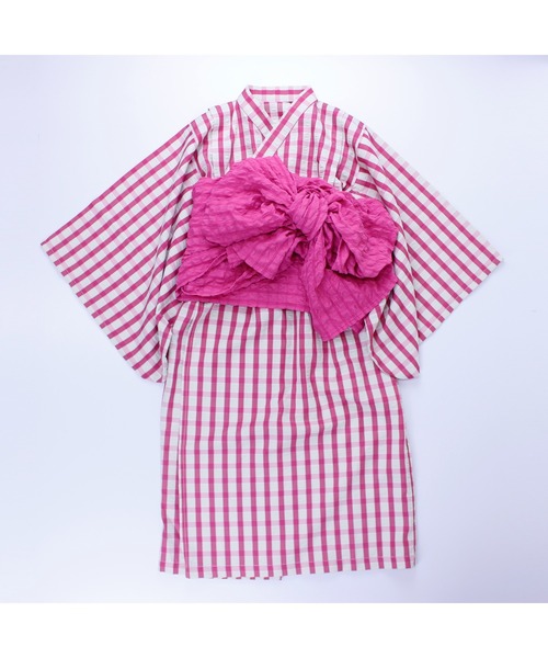 サッカーギンガム浴衣（浴衣）｜maarook（マルーク）