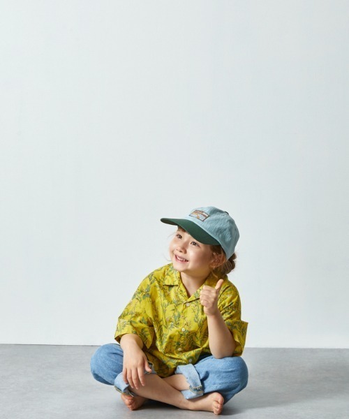 EAST END HIGHLANDERS（イーストエンドハイランダーズ）の「East End Highlanders / ボタニカルプリント開襟シャツ<100-120cm>（シャツ/ブラウス・キッズ・マスタード/ネイビー・110/120/100）」の7枚目の写真