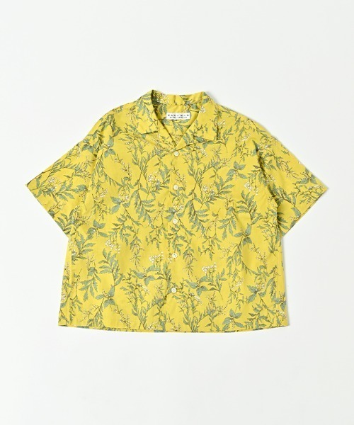 EAST END HIGHLANDERS（イーストエンドハイランダーズ）の「East End Highlanders / ボタニカルプリント開襟シャツ<100-120cm>（シャツ/ブラウス・キッズ・マスタード/ネイビー・110/120/100）」の9枚目の写真