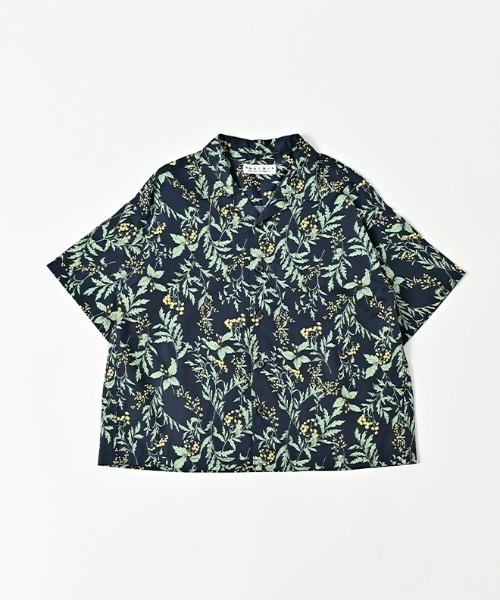 EAST END HIGHLANDERS（イーストエンドハイランダーズ）の「East End Highlanders / ボタニカルプリント開襟シャツ<100-120cm>（シャツ/ブラウス・キッズ・マスタード/ネイビー・110/120/100）」の6枚目の写真