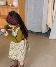 aimoha（アイモハ）の「【aimoha-KIDS-】子供服　無地ロングT＋小花柄ワンピース2点セットアップ（セットアップ・キッズ）」