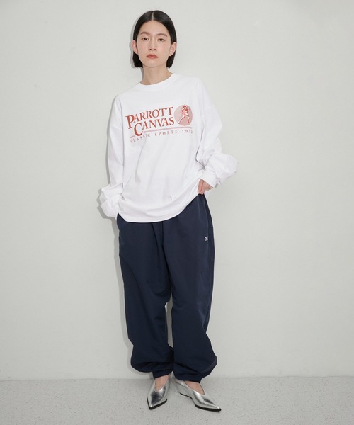 PARROTT CANVAS（パロットキャンバス）の「【PARROTT CANVAS】CLASSIC SPORTS L/S TEE（Tシャツ/カットソー・レディース・ネイビー/オフホワイト・FREE）」の3枚目の写真