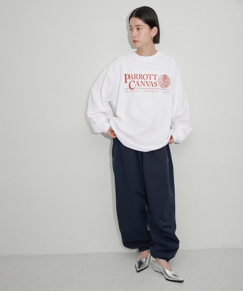 PARROTT CANVAS（パロットキャンバス）の「【PARROTT CANVAS】CLASSIC SPORTS L/S TEE（Tシャツ/カットソー・レディース・ネイビー/オフホワイト・FREE）」の4枚目の写真