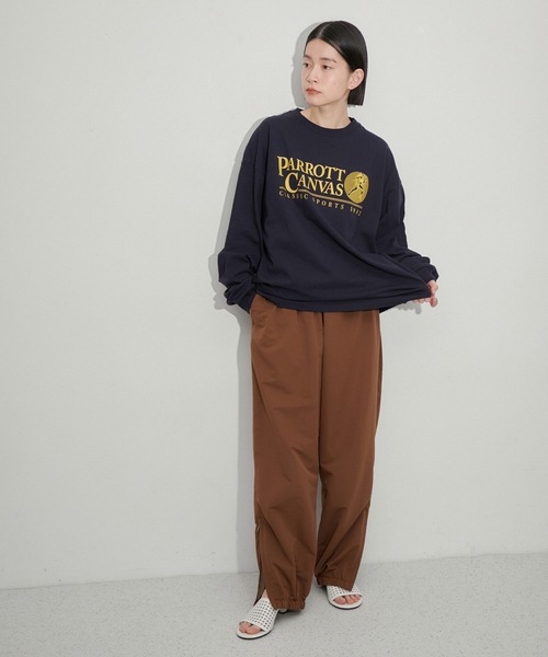PARROTT CANVAS（パロットキャンバス）の「【PARROTT CANVAS】CLASSIC SPORTS L/S TEE（Tシャツ/カットソー・レディース・ネイビー/オフホワイト・FREE）」の6枚目の写真