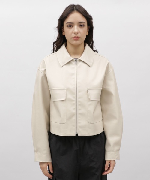 LAKOLE（ラコレ）の「エリツキレザーブルゾン / 101685（ブルゾン・レディース・アイボリー/ブラック・MEDIUM/SMALL）」の19枚目の写真