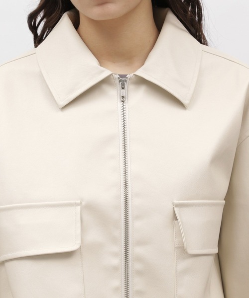 LAKOLE（ラコレ）の「エリツキレザーブルゾン / 101685（ブルゾン・レディース・アイボリー/ブラック・MEDIUM/SMALL）」の17枚目の写真