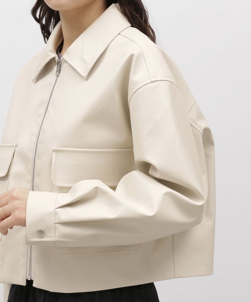 LAKOLE（ラコレ）の「エリツキレザーブルゾン / 101685（ブルゾン・レディース・アイボリー/ブラック・MEDIUM/SMALL）」の20枚目の写真