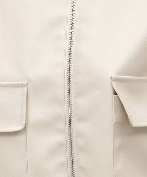 LAKOLE（ラコレ）の「エリツキレザーブルゾン / 101685（ブルゾン・レディース・アイボリー/ブラック・MEDIUM/SMALL）」の22枚目の写真