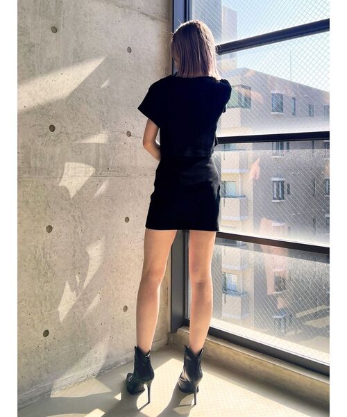 GYDA（ジェイダ）の「two pieceレイヤードテレコワンピース（ワンピース・レディース・ブラック/グレー・FREE）」の22枚目の写真