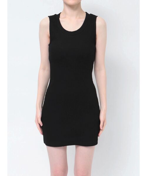 GYDA（ジェイダ）の「two pieceレイヤードテレコワンピース（ワンピース・レディース・ブラック/グレー・FREE）」の10枚目の写真