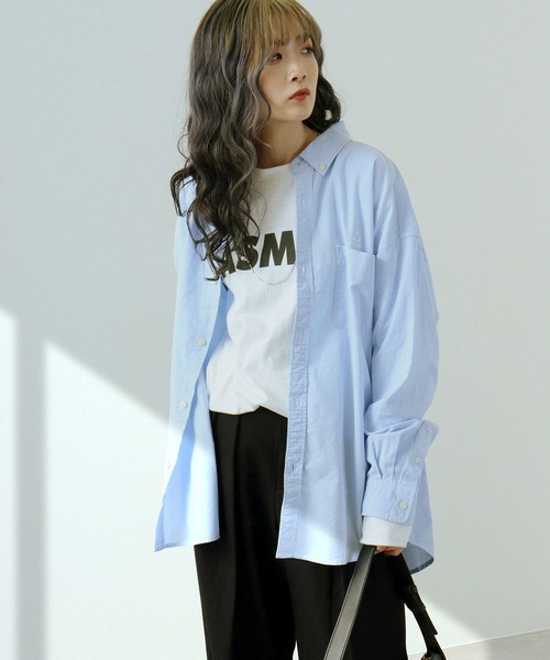 GERRY(ジェリー)の「GERRY オックス ワンポイント 刺繍 ボタンダウンシャツ(シャツ/ブラウス・メンズ・サックスブルー/グレー/ネイビー/ホワイト・M/LL/L)」の4枚目の写真