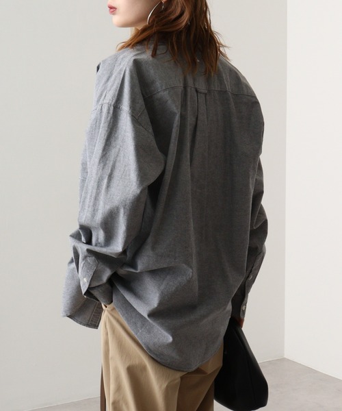 GERRY(ジェリー)の「GERRY オックス ワンポイント 刺繍 ボタンダウンシャツ(シャツ/ブラウス・メンズ・サックスブルー/グレー/ネイビー/ホワイト・M/LL/L)」の13枚目の写真