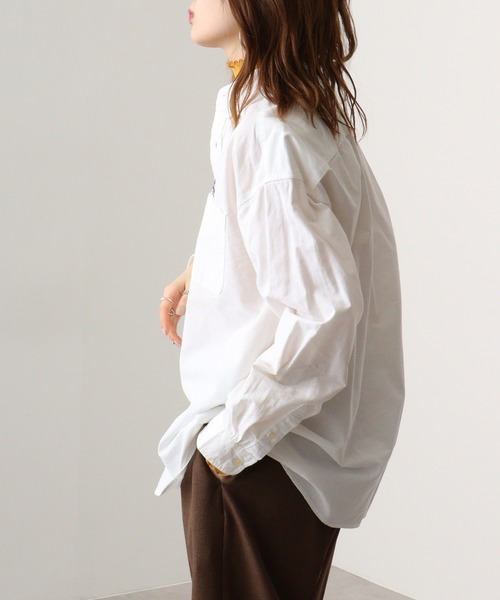 GERRY(ジェリー)の「GERRY オックス ワンポイント 刺繍 ボタンダウンシャツ(シャツ/ブラウス・メンズ・サックスブルー/グレー/ネイビー/ホワイト・M/LL/L)」の20枚目の写真