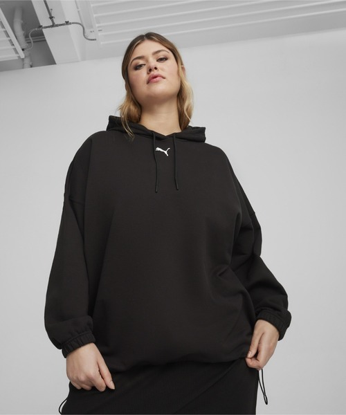 PUMA（プーマ）の「PUMA プーマ ウィメンズ デア トゥ オーバーサイズ フーディ DARE TO Oversized Ho（パーカー・レディース・ターコイズブルー/ブラック/ライム・X-SMALL/SMALL/LARGE/MEDIUM）」の2枚目の写真