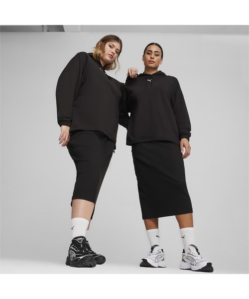 PUMA（プーマ）の「PUMA プーマ ウィメンズ デア トゥ オーバーサイズ フーディ DARE TO Oversized Ho（パーカー・レディース・ターコイズブルー/ブラック/ライム・X-SMALL/SMALL/LARGE/MEDIUM）」の4枚目の写真