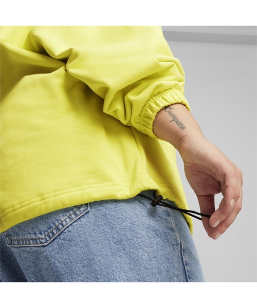 PUMA（プーマ）の「PUMA プーマ ウィメンズ デア トゥ オーバーサイズ フーディ DARE TO Oversized Ho（パーカー・レディース・ターコイズブルー/ブラック/ライム・X-SMALL/SMALL/LARGE/MEDIUM）」の13枚目の写真