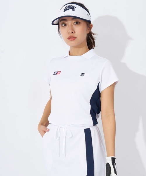 FILA GOLF（フィラゴルフ ）の「【FILA GOLF/フィラゴルフ】レディースストレッチワンピース　ゴルフ（ワンピース・レディース・ホワイト/ネイビー・LARGE/X-LARGE/MEDIUM）」の6枚目の写真
