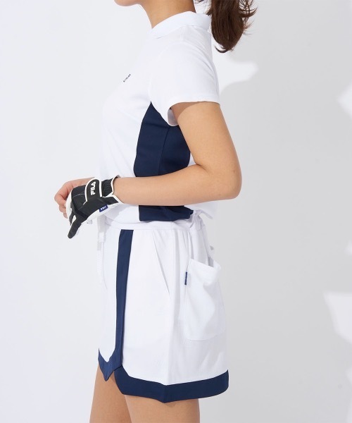 FILA GOLF（フィラゴルフ ）の「【FILA GOLF/フィラゴルフ】レディースストレッチワンピース　ゴルフ（ワンピース・レディース・ホワイト/ネイビー・LARGE/X-LARGE/MEDIUM）」の8枚目の写真