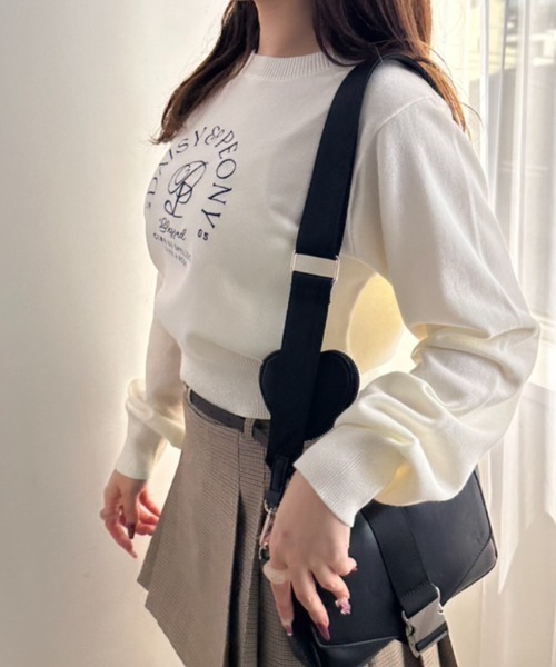 OLIVE des OLIVE（オリーブデオリーブ）の「刺繍ロゴニット　1041050130（ニット/セーター・レディース・オフホワイト/サックスブルー/トップグレー/ネイビー・FREE）」の20枚目の写真