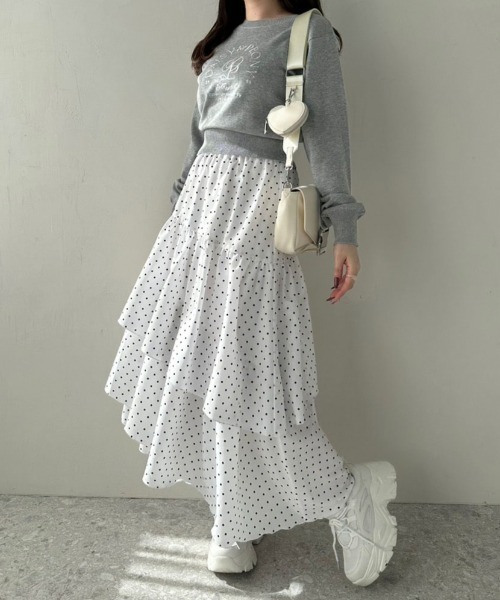 OLIVE des OLIVE（オリーブデオリーブ）の「刺繍ロゴニット　1041050130（ニット/セーター・レディース・オフホワイト/サックスブルー/トップグレー/ネイビー・FREE）」の13枚目の写真