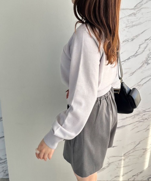 OLIVE des OLIVE（オリーブデオリーブ）の「刺繍ロゴニット　1041050130（ニット/セーター・レディース・オフホワイト/サックスブルー/トップグレー/ネイビー・FREE）」の5枚目の写真