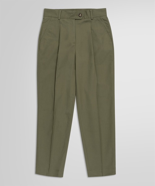 BROOKS BROTHERS（ブルックスブラザーズ）の「コットンブレンド ハイウエスト プリーテッド クロップドパンツ（その他パンツ・レディース・オリーブ・8/4/2/0/6）」の5枚目の写真