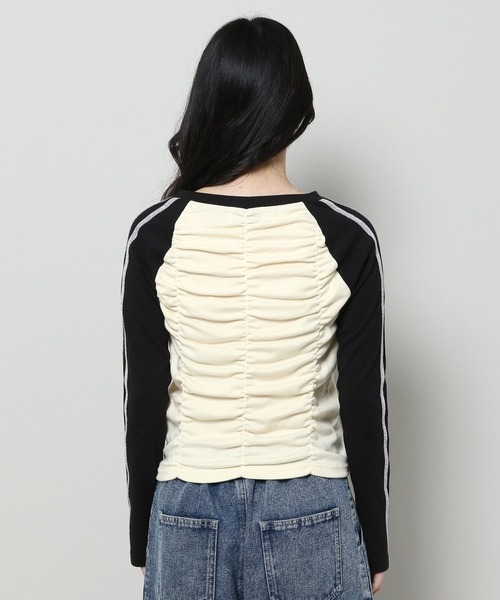 3.3 Field Trip （3.3フィールドトリップ）の「3.3 Field Trip／シャーリングラインロングスリーブ 2100060（Tシャツ/カットソー・レディース・グレー/アイボリー・FREE）」の15枚目の写真