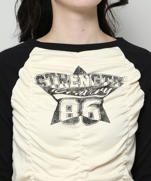 3.3 Field Trip （3.3フィールドトリップ）の「3.3 Field Trip／シャーリングラインロングスリーブ 2100060（Tシャツ/カットソー・レディース・グレー/アイボリー・FREE）」の16枚目の写真