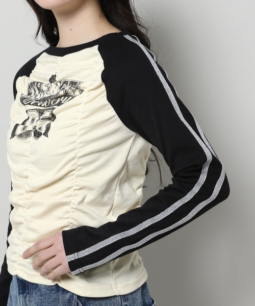 3.3 Field Trip （3.3フィールドトリップ）の「3.3 Field Trip／シャーリングラインロングスリーブ 2100060（Tシャツ/カットソー・レディース・グレー/アイボリー・FREE）」の17枚目の写真