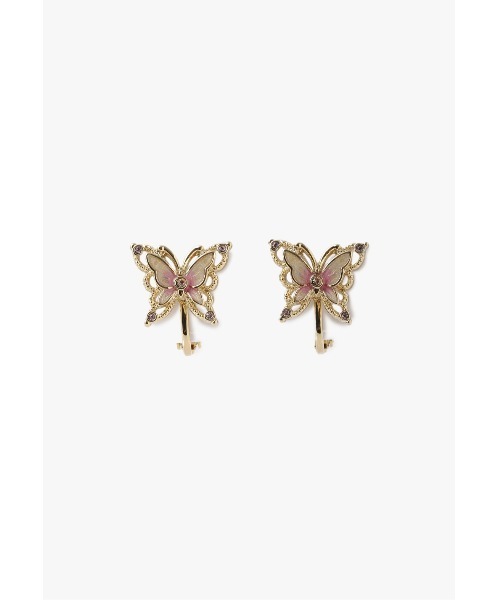 【ANNA SUI】即対応 蝶モチーフ 2WAYイヤリング 蝶モチーフ 2WAYイヤリング