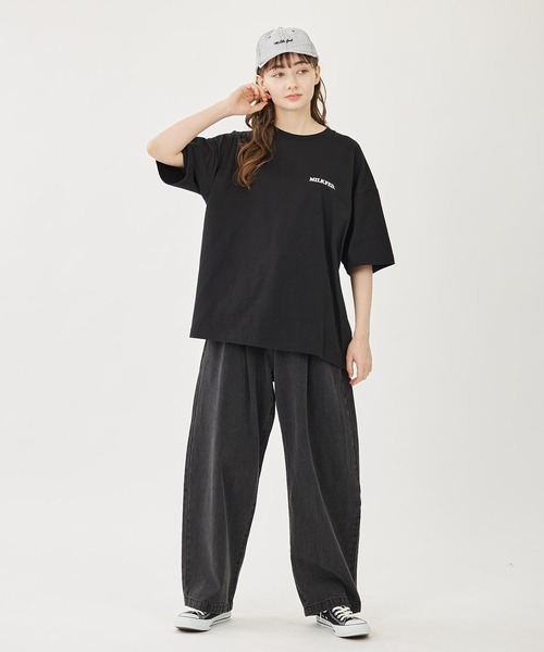 MILKFED.（ミルクフェド）の「人気グラフィックを夏使用にアップデート！ROUND DONUTS WIDE S/S TEE（Tシャツ/カットソー・レディース・オフホワイト/ブラック/ライトブルー・M/L）」の5枚目の写真