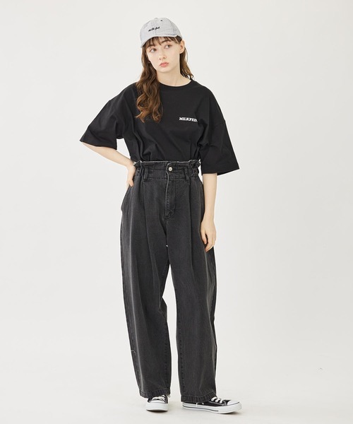 MILKFED.（ミルクフェド）の「人気グラフィックを夏使用にアップデート！ROUND DONUTS WIDE S/S TEE（Tシャツ/カットソー・レディース・オフホワイト/ブラック/ライトブルー・M/L）」の7枚目の写真