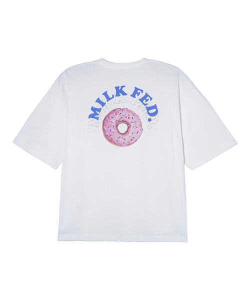 MILKFED.（ミルクフェド）の「人気グラフィックを夏使用にアップデート！ROUND DONUTS WIDE S/S TEE（Tシャツ/カットソー・レディース・オフホワイト/ブラック/ライトブルー・M/L）」の8枚目の写真