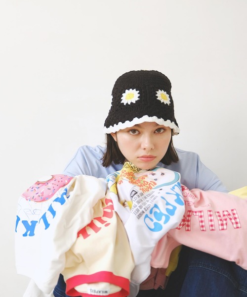 MILKFED.（ミルクフェド）の「人気グラフィックを夏使用にアップデート！ROUND DONUTS WIDE S/S TEE（Tシャツ/カットソー・レディース・オフホワイト/ブラック/ライトブルー・M/L）」の17枚目の写真