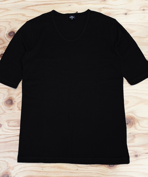 VIBGYOR(ヴィブジョー)の「フライス 5分袖 Uネック メランジ&ソリッドフライス(Tシャツ/カットソー・メンズ・ホワイト/チャコールグレー/杢グレー/ブラック/グレー系その他/ワイン/ダークブルー・MEDIUM/LARGE)」の12枚目の写真