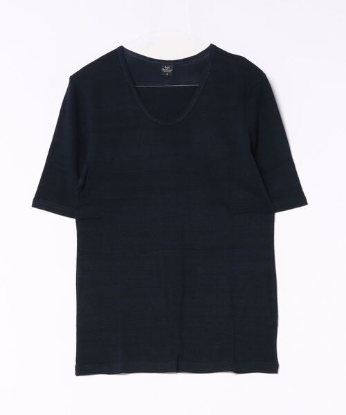 VIBGYOR(ヴィブジョー)の「フライス 5分袖 Uネック メランジ&ソリッドフライス(Tシャツ/カットソー・メンズ・ホワイト/チャコールグレー/杢グレー/ブラック/グレー系その他/ワイン/ダークブルー・MEDIUM/LARGE)」の22枚目の写真