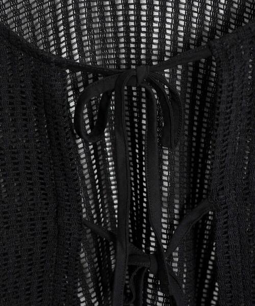 WEGO（ウィゴー）の「WEGO/メッシュリボンカーディガン（カーディガン/ボレロ・レディース・ホワイト/サックスブルー/ブラック・FREE）」の10枚目の写真