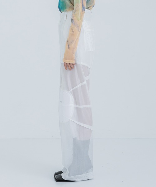 YOHEI OHNO（ヨウヘイオオノ）の「【YOHEI OHNO/ヨウヘイオオノ】Paded Mesh Trousers/パデッドメッシュトラウザーズパンツ（その他パンツ・レディース・ホワイト/ブラック・36/38）」の6枚目の写真