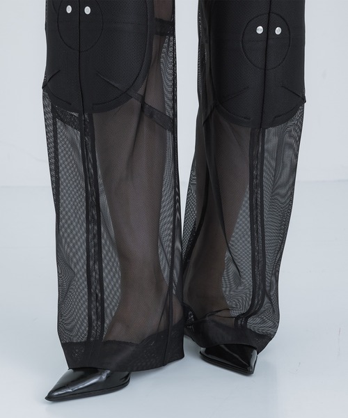 YOHEI OHNO/ヨウヘイオオノ】Paded Mesh Trousers/パデッド