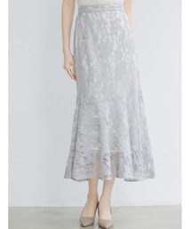 SAISON DE PAPILLON | 総レースアシンメトリーマーメイドスカート(スカート)