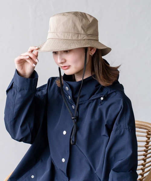 VitaFelice（ヴィータフェリーチェ）の「撥水ベンチレーションハット（ハット・レディース・ネイビー/サンドベージュ/ブラック・FREE）」の2枚目の写真
