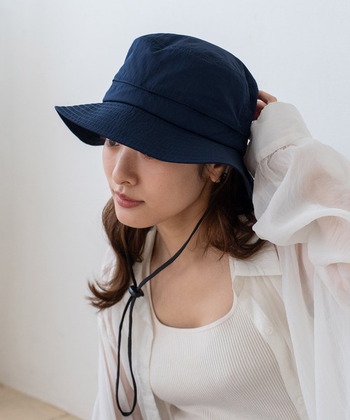 VitaFelice（ヴィータフェリーチェ）の「撥水ベンチレーションハット（ハット・レディース・ネイビー/サンドベージュ/ブラック・FREE）」の4枚目の写真