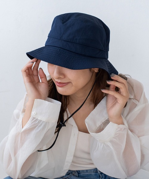 VitaFelice（ヴィータフェリーチェ）の「撥水ベンチレーションハット（ハット・レディース・ネイビー/サンドベージュ/ブラック・FREE）」の5枚目の写真